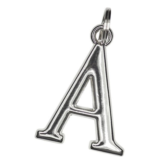 Silver A initial Charm